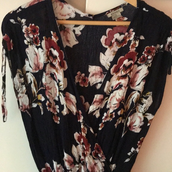 Anamá Navy Floral Maxi Dress, Small - Picture 2 of 6